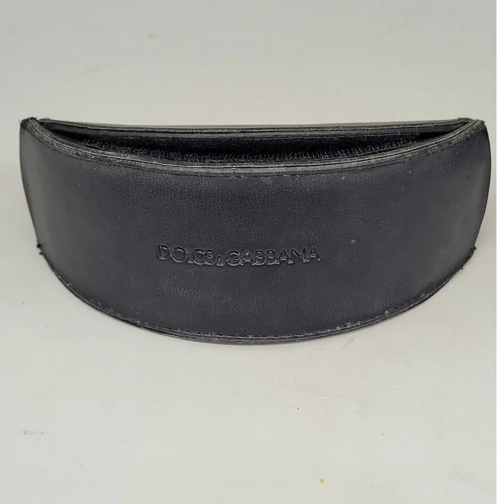 Dolce & Gabbana DG834S‎ Black Acrylic Wrap Rimmed Logo Sunglasses